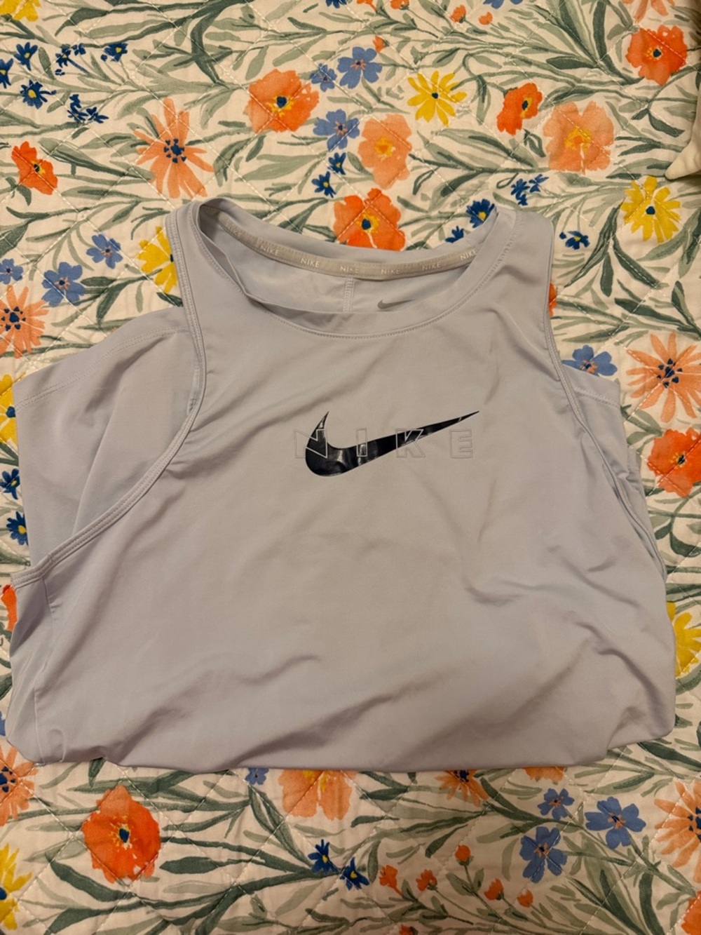 Nike Women’s Lavender Athletic Tank with Black Swoosh